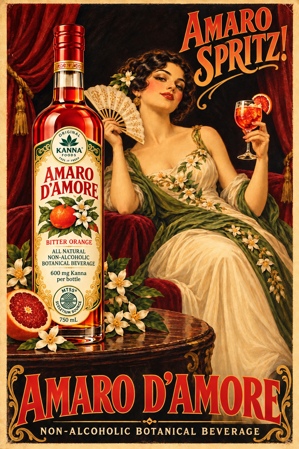 Amaro d’Amore vintage spritz poster